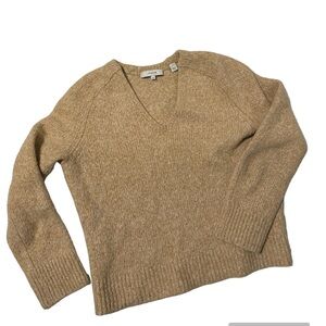 Vince Silk and Merino Wool Blend V-Neck Sweater
